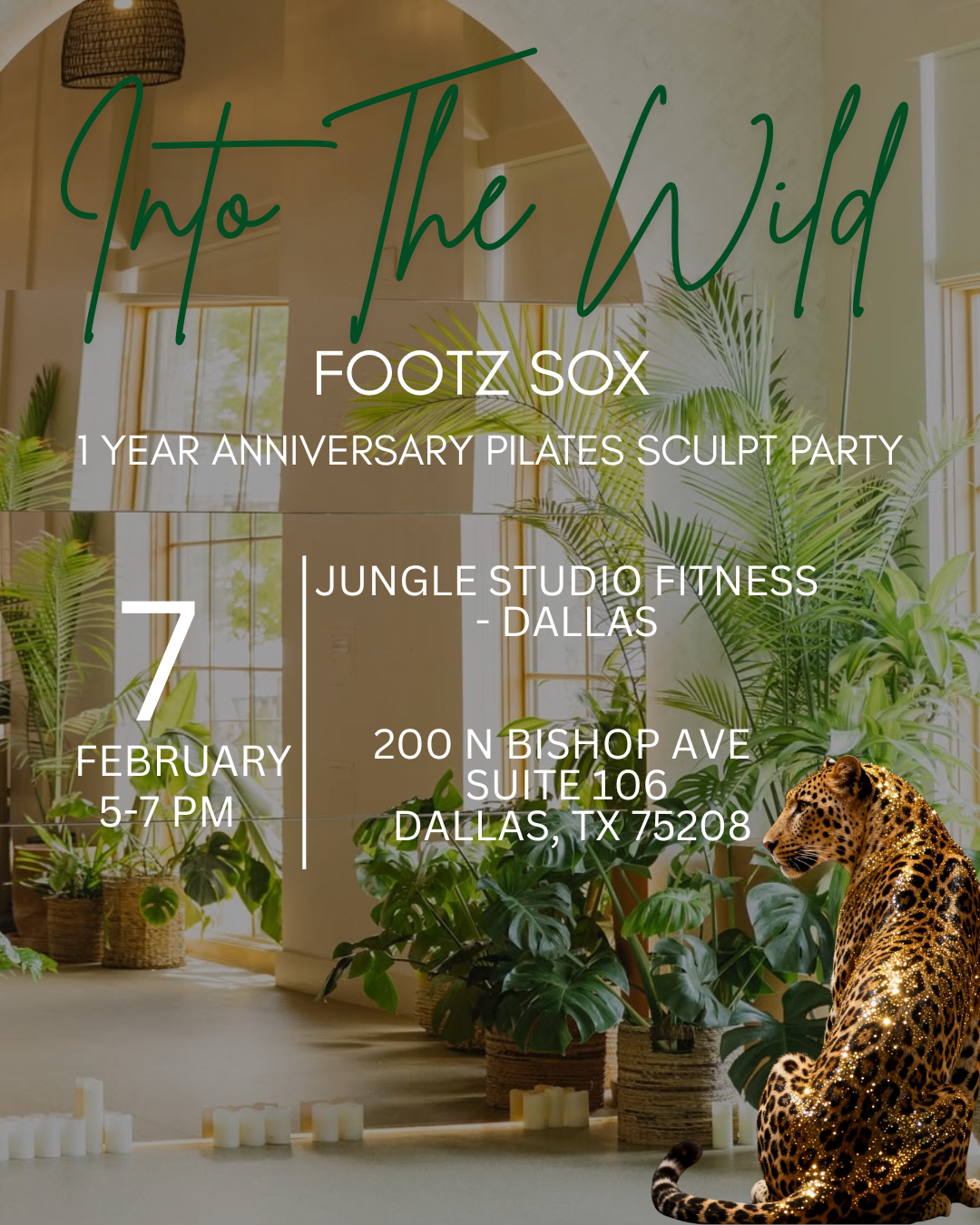 Attend the Footz Sox anniversary Pilates sculpt party at Jungle Studio Fitness in Dallas this February.

