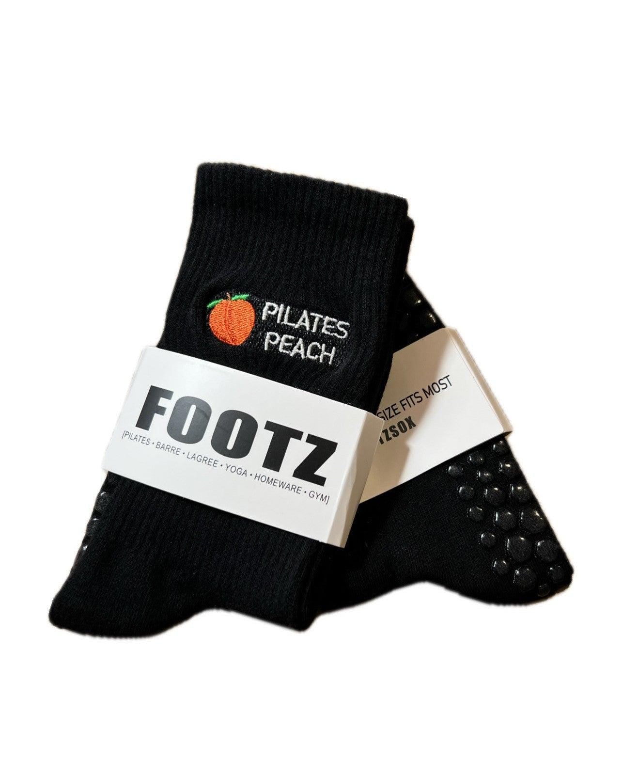 Pilates Peach Grip Socks