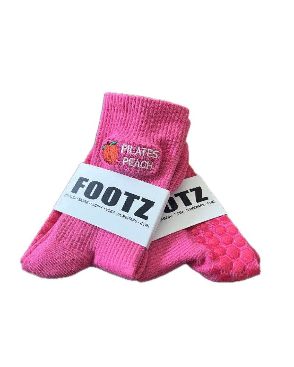 Pilates Peach Grip Socks